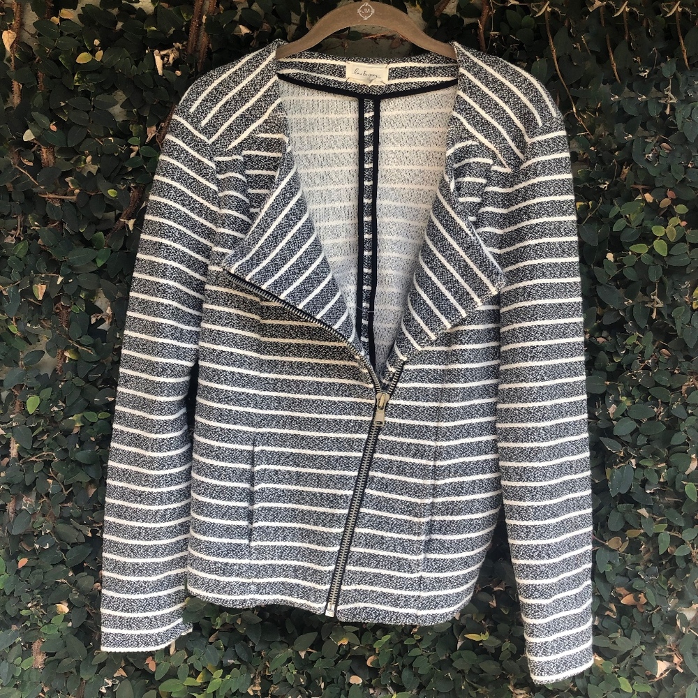 Lou & Grey  Specklestripe Moto Jacket Size Small